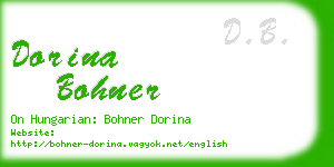 dorina bohner business card